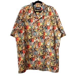 Dragonfly Shirt Mens XXL Beauty Parade Pinup Girl Magazine Cover AOP RARE Y2K